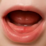 foto gengiva do bebê inchaço e vermelhidão
